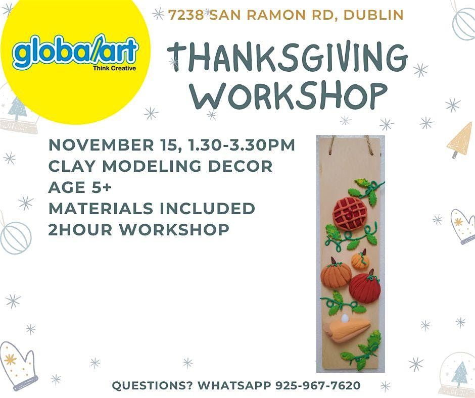 Global Art Dublin Thanksgiving Clay Modeling Decor