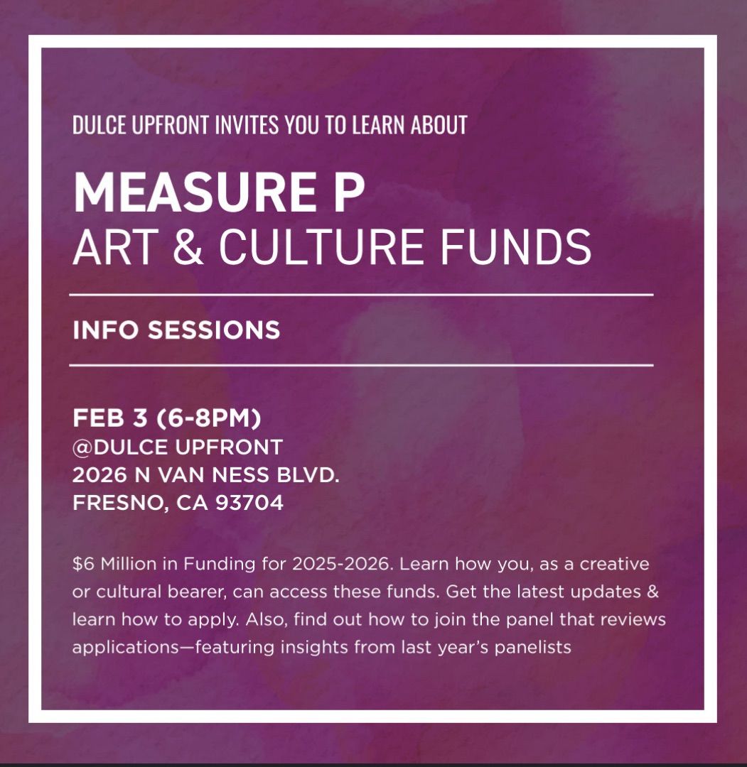 Measure P Info Session 2025 Art & Culture funds 