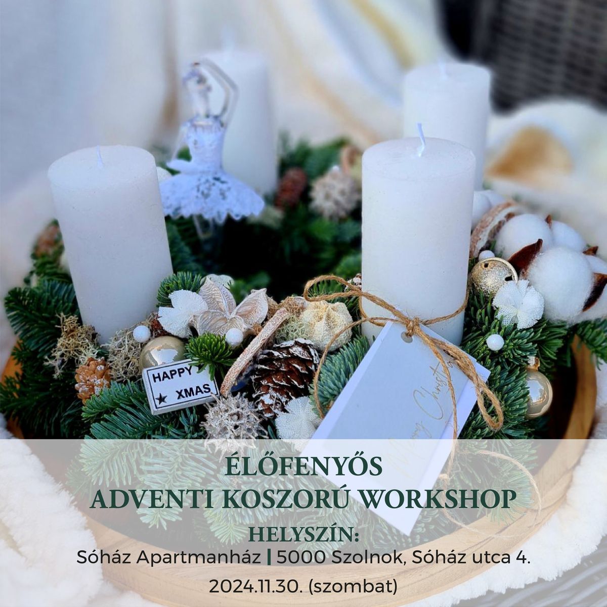 \u00c9l\u0151feny\u0151s adventi koszor\u00fa workshop