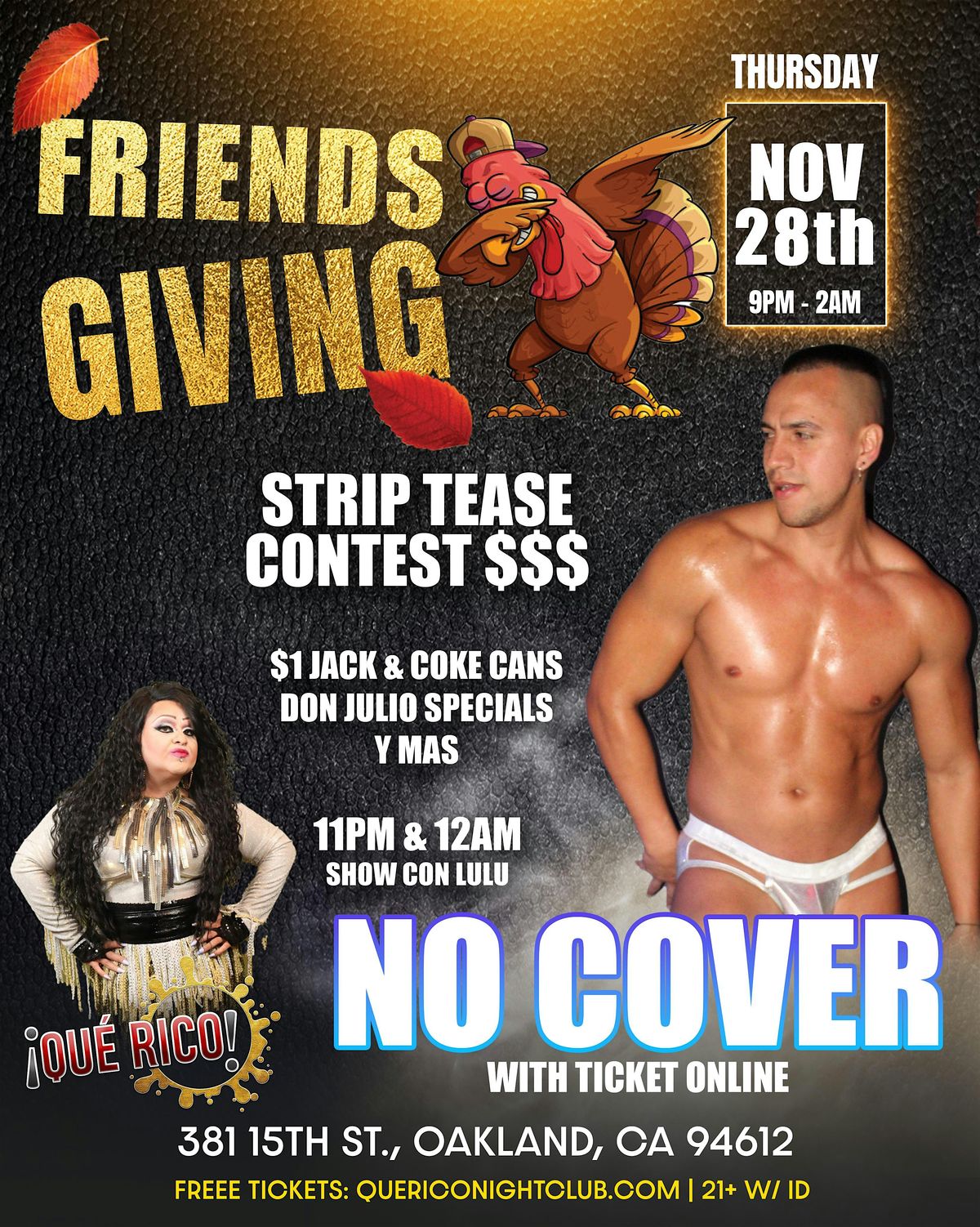 Friends Giving at Que Rico - NO COVER with ticket