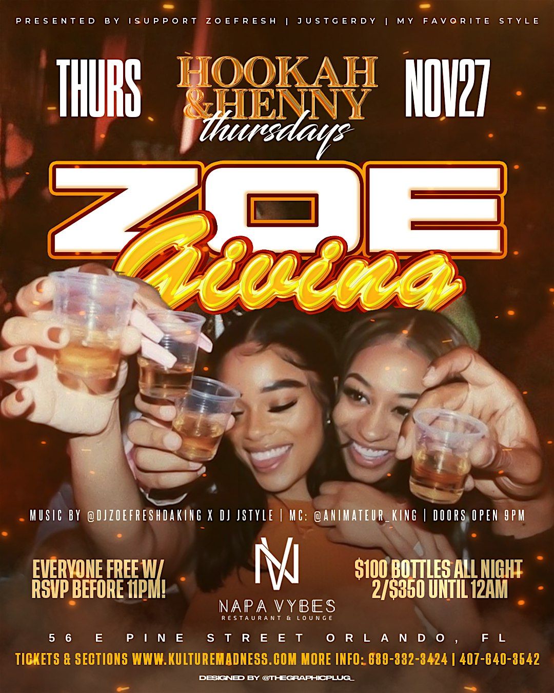 Hookah &Henny Thursdays (Zoe\u2019s giving )