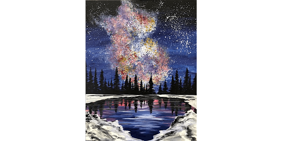 Celestial Winter Night - Paint and Sip in Houston | Classpop!\u2122