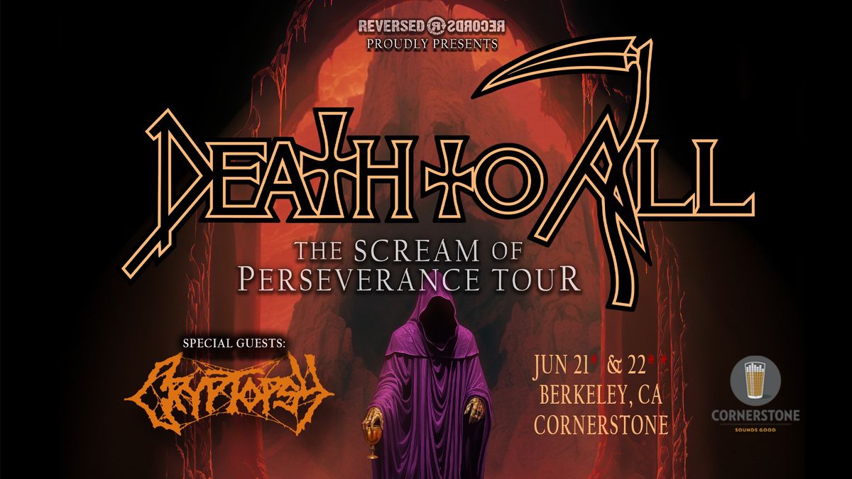 DEATH TO ALL performing "Scream Bloody Gore" in it's entirety!