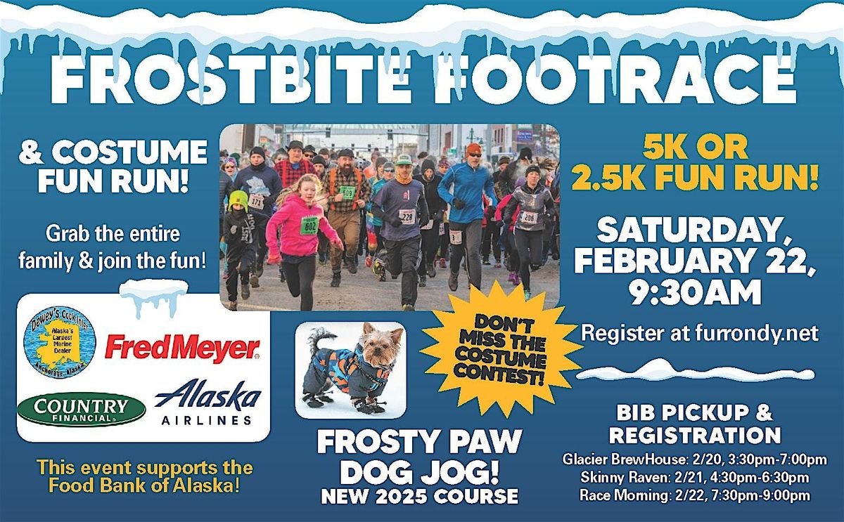 2025 Fur Rondy Frostbite Footrace, Costume Fun Run and Frosty Paw Dog Jog