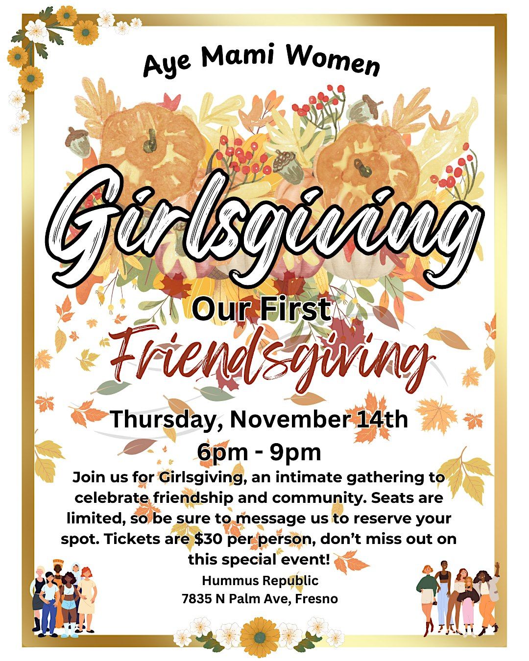 Girlsgiving - Aye Mami Women Friendsgiving