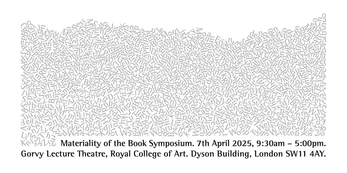 Materiality of the Book Symposium