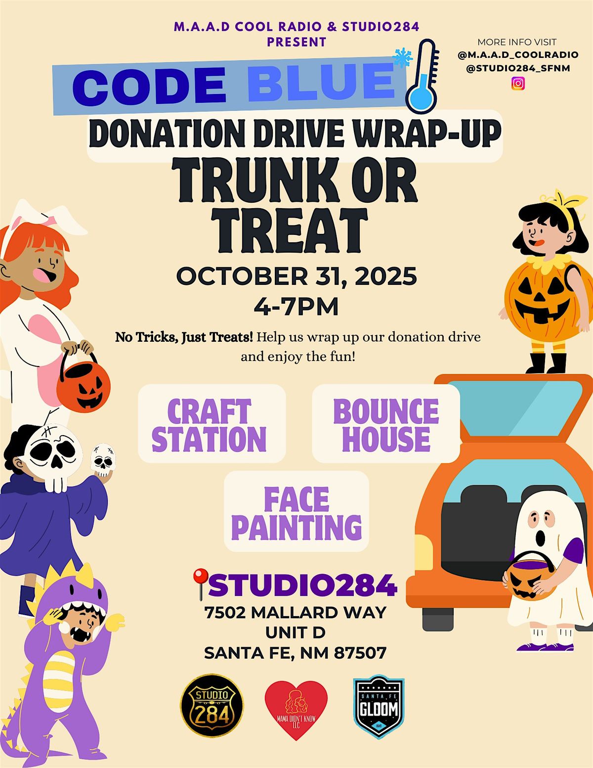 Code Blue Donation Wrap Up Trunk or Treat