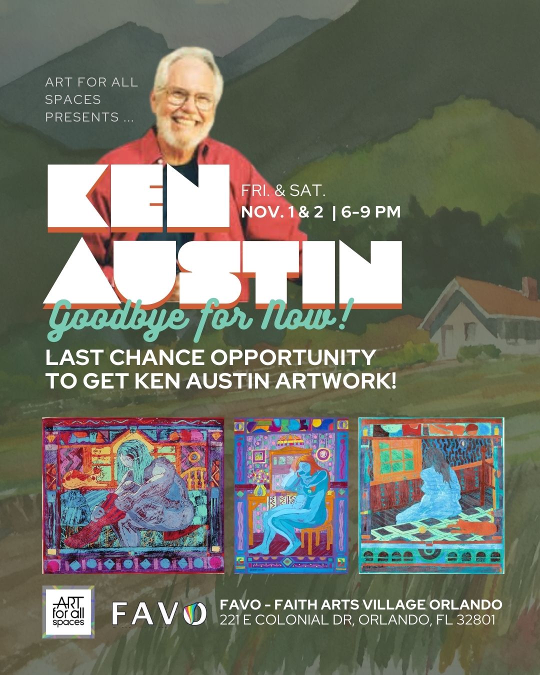 Goodbye for Now!   Ken Austin\u2019s Farewell Art Exhibition at FAVO Studio #149