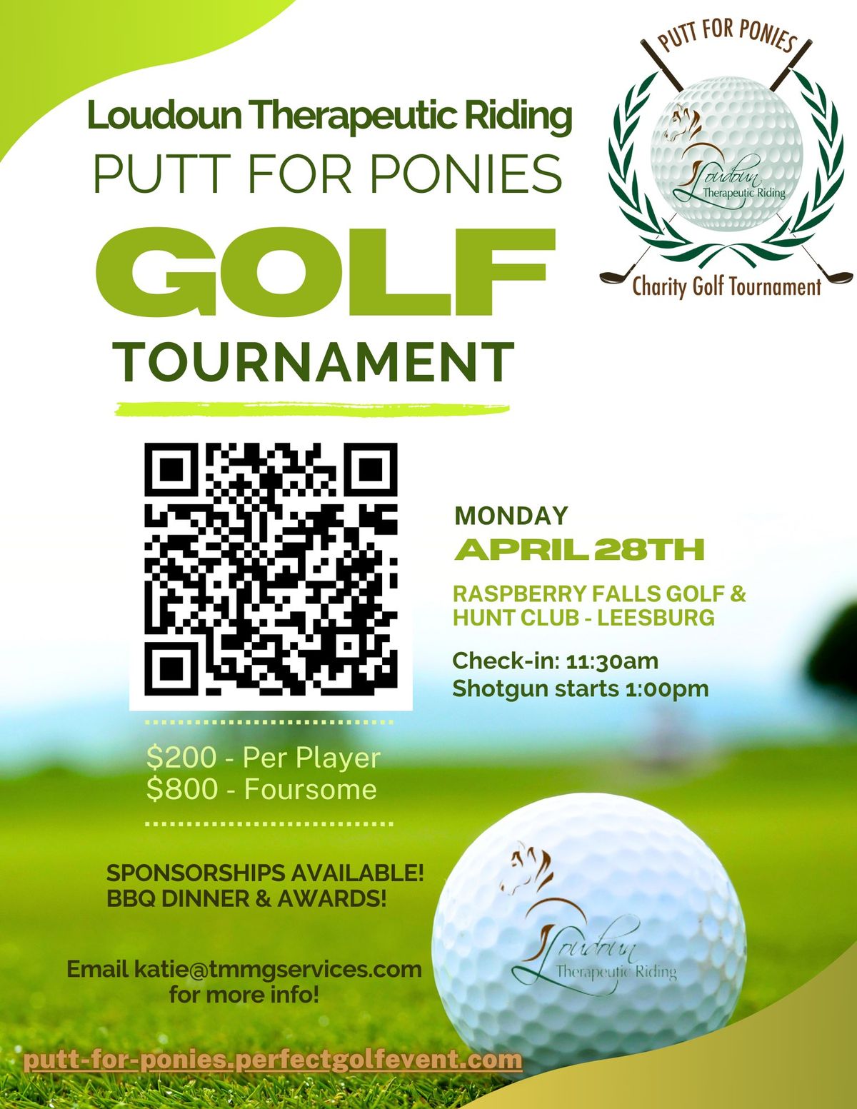 Putt for Ponies Charity Golf Tournament - Loudoun Therapeutic Riding