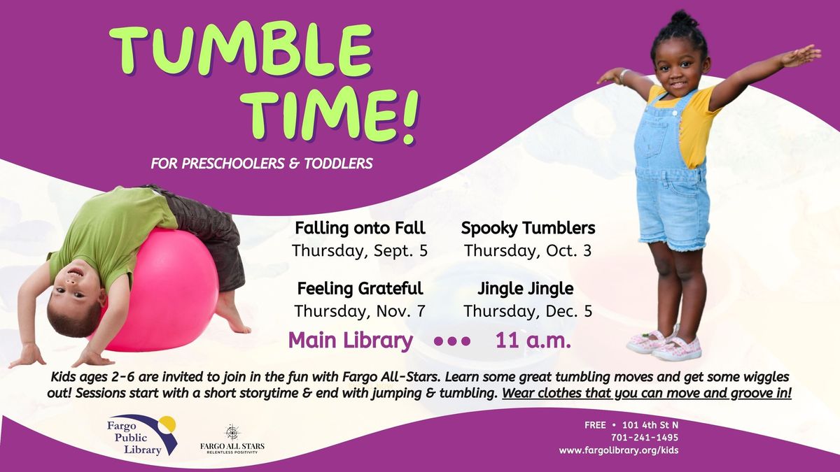 Toddler & Preschool Tumble Time at the Main Library