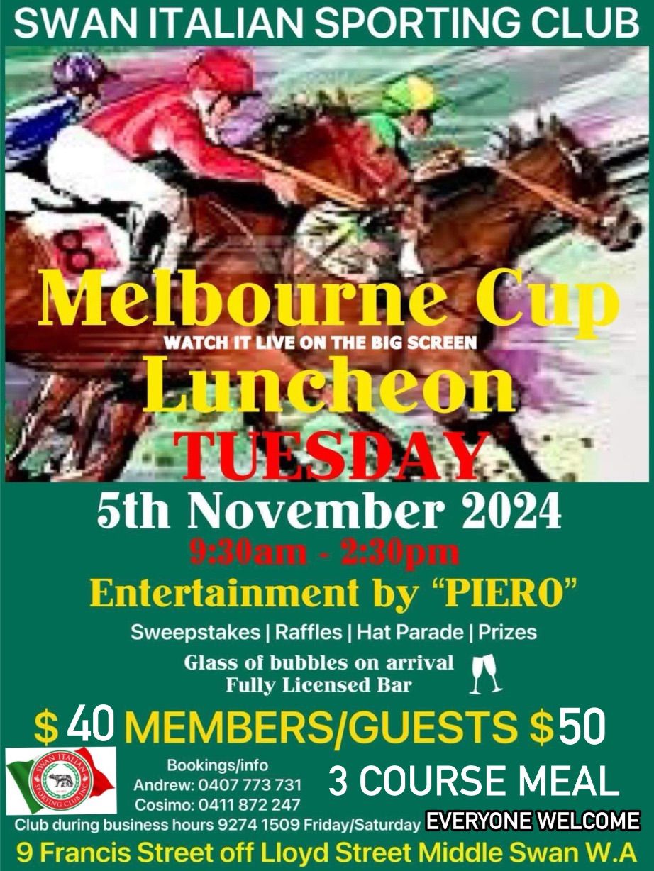 MELBOURNE CUP \ud83c\udfc6 LUNCHEON (The race that stops the nation)