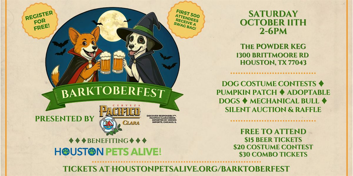 Houston Pets Alive! BARKTOBERFEST presented by Pacifico