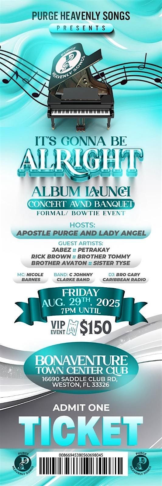 It's Gonna Be Alright Album Launch Concert & Banquet