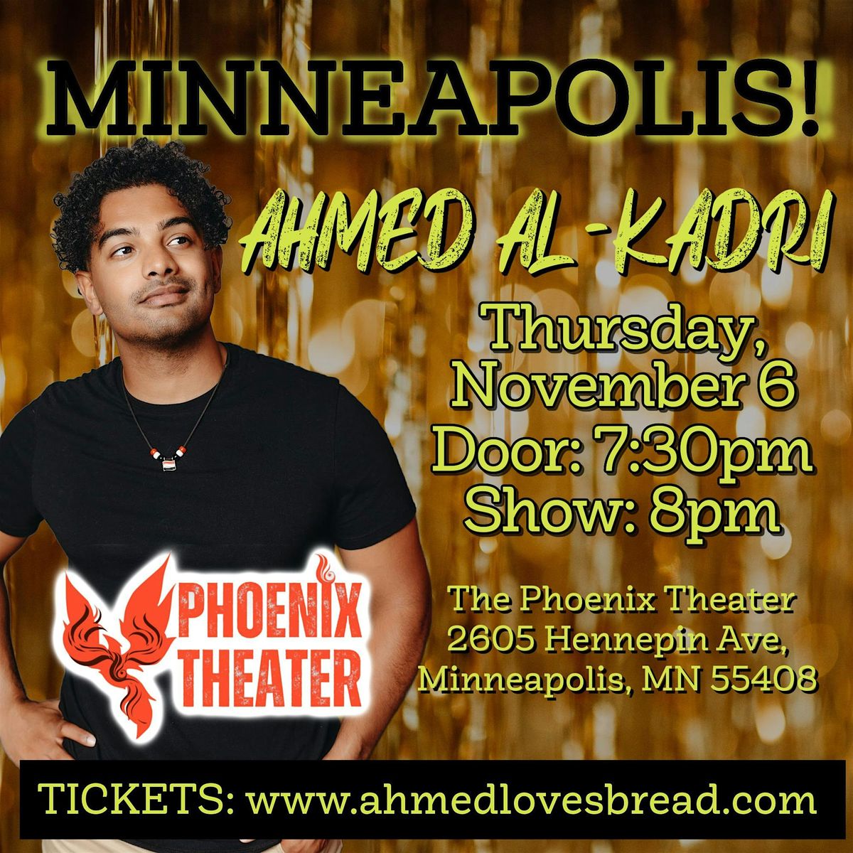 Yemeni-American comedian AhmedLovesBread in Minneapolis!