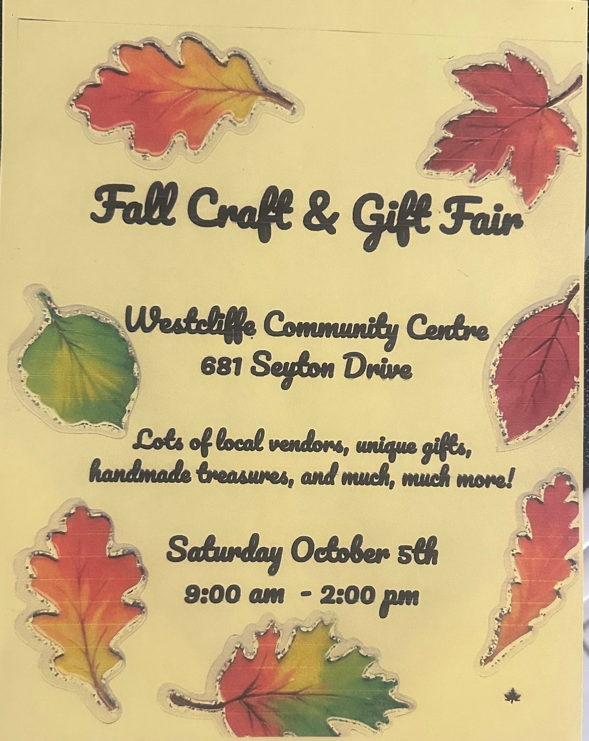 Fall Craft & Gift Fair 