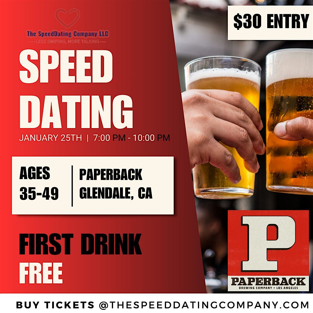 SPEED DATING | 35-49, FIRST DRINK FREE!