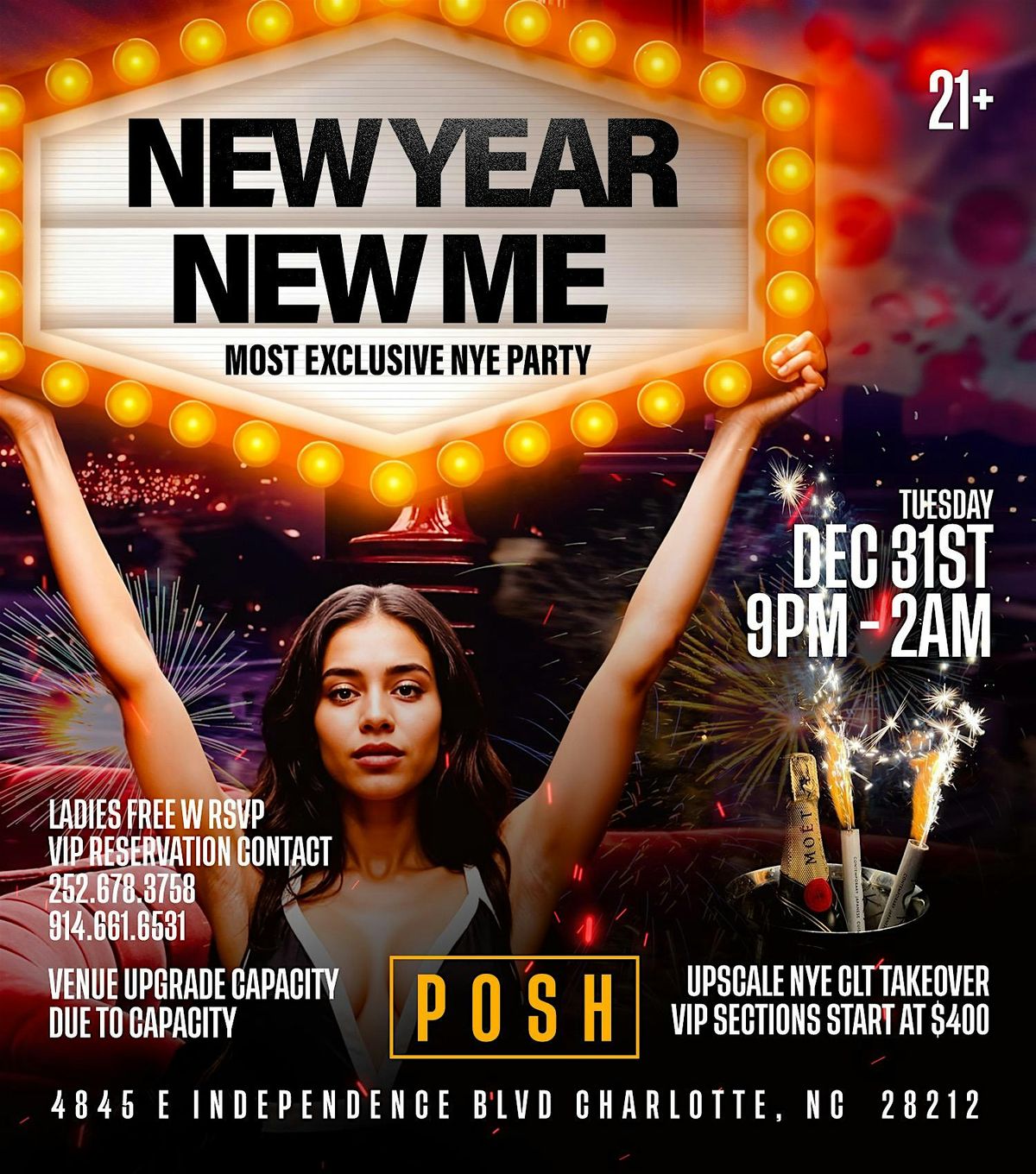 NEW YEAR NEW ME : MOST EXCLUSIVE NYE PARTY CLT 21+