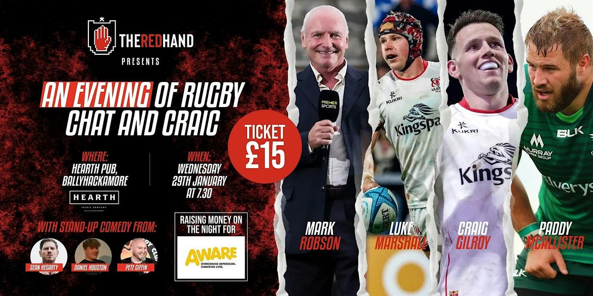 The Red Hand Live: An Evening of Rugby Chat and Craic