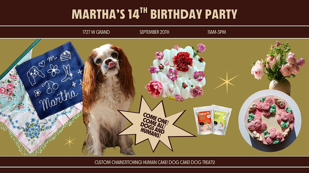 DOG PARTY! DOG CAKE! DOG TREATS! CHAINSTITCHING!
