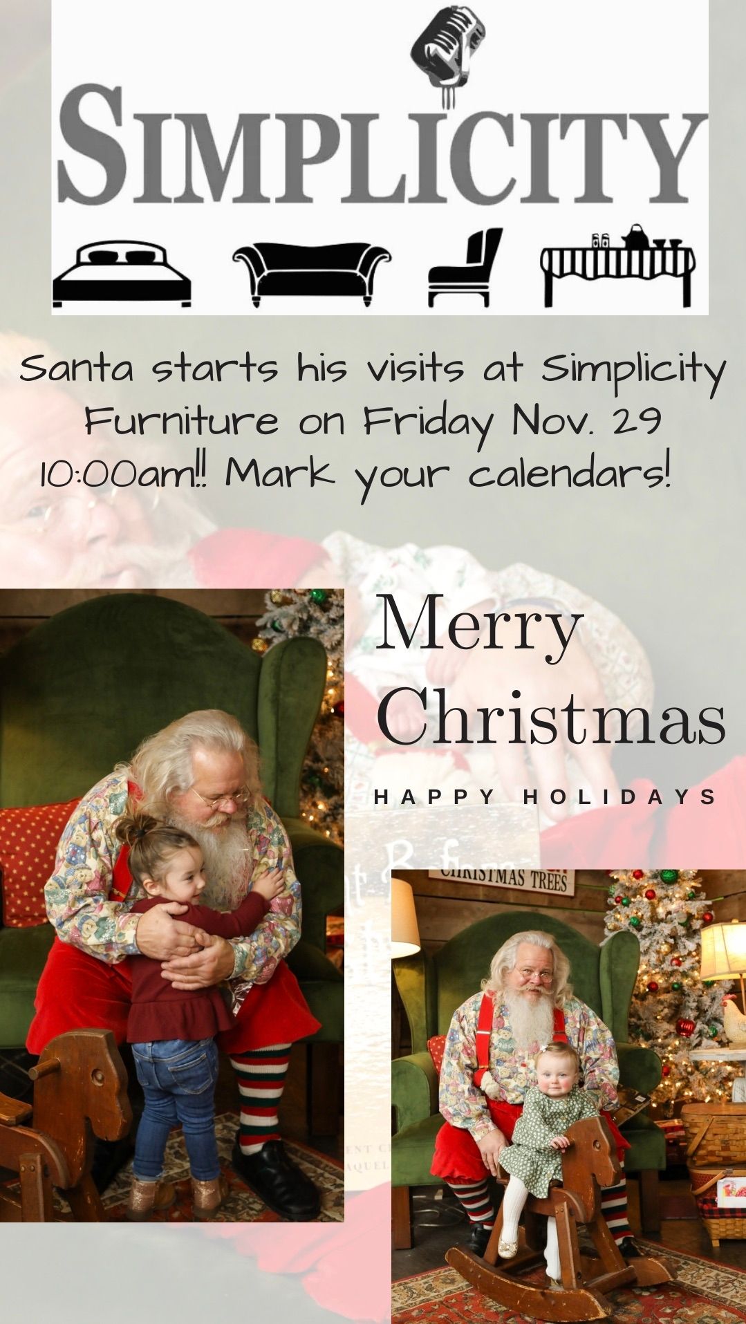 Simplicity Santa Visits & Photos