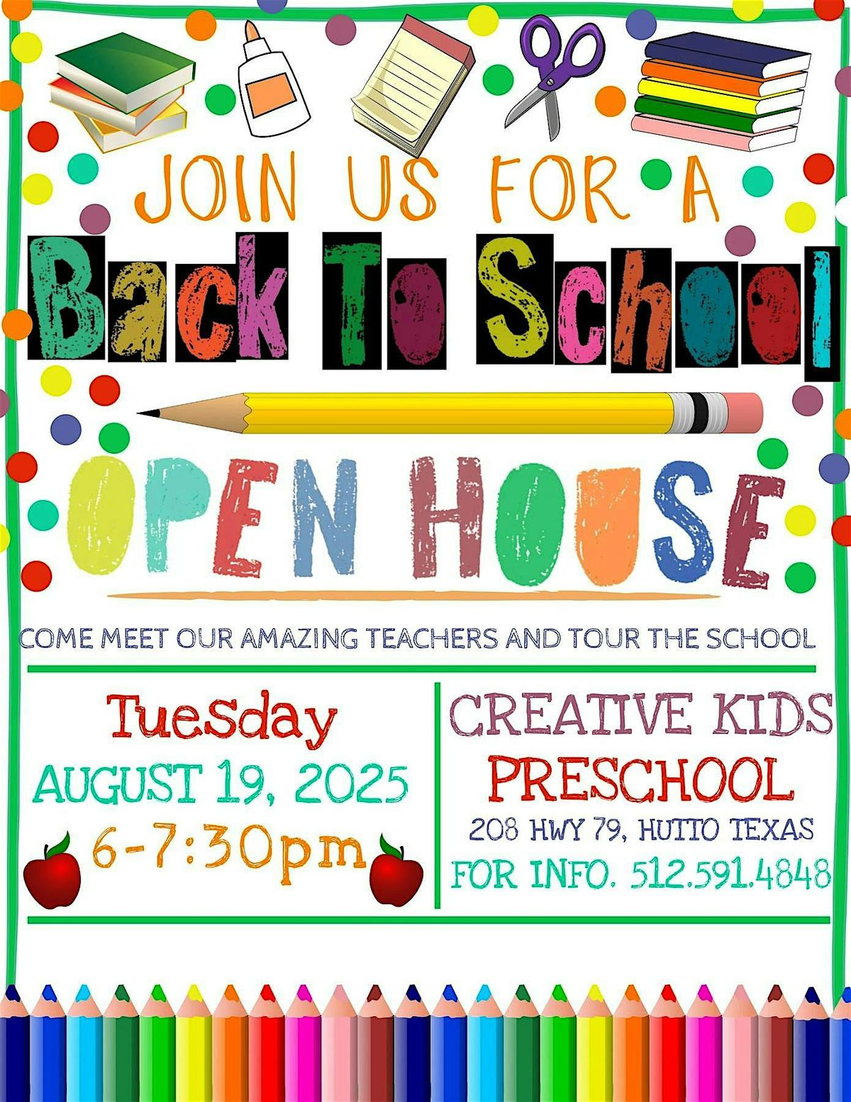 Creative Kids Preschool-Hutto Location Welcome Back Open House