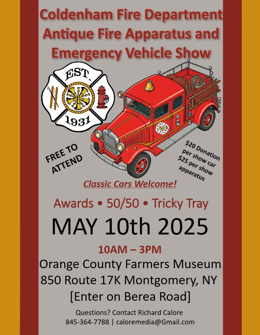 1st Annual Antique Fire Apparatus and Emergency Vehicle Show Fundraiser