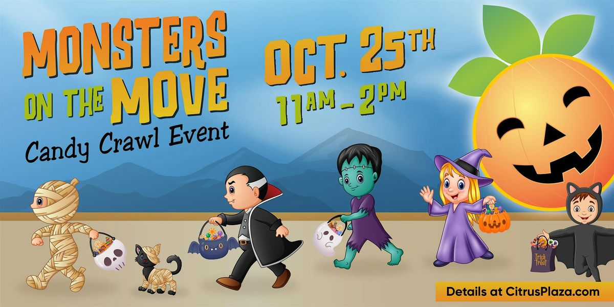Monsters on the Move - A  free Halloween Candy Crawl Event