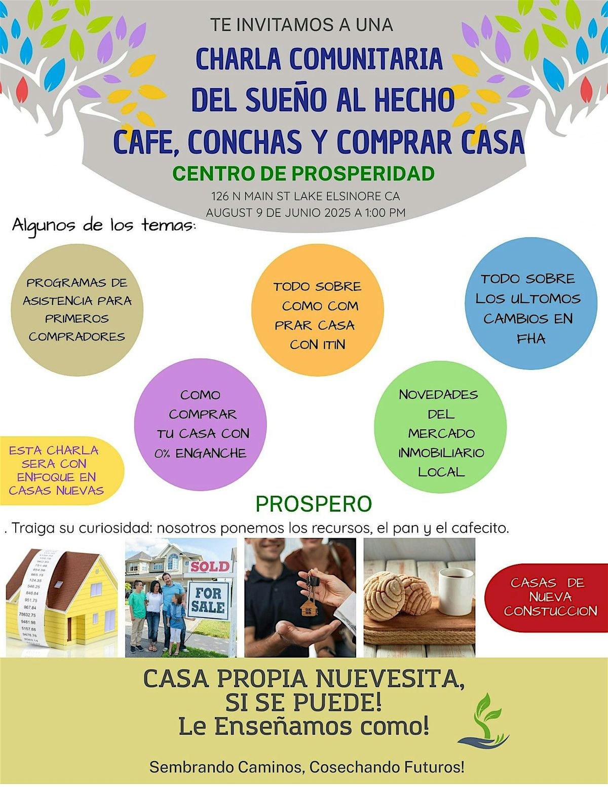 CHARLA COMUNITARIA DEL SUE\u00d1O AL HECHO DE COMPRAR CASA