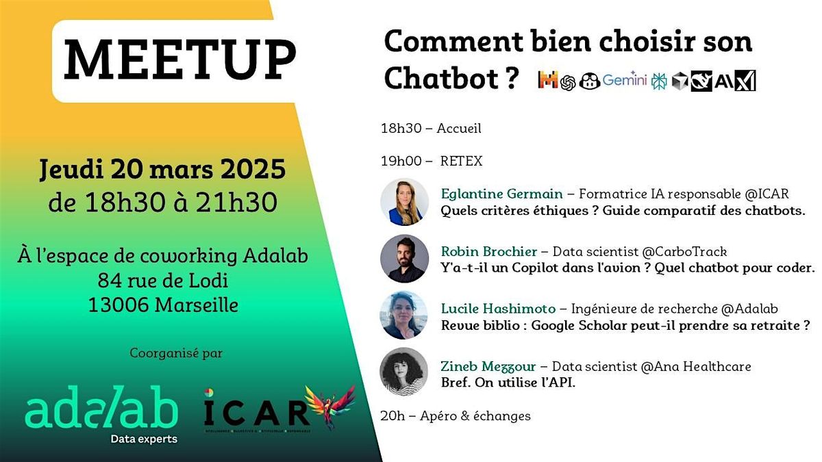 Meetup : Comment bien choisir son chatbot ?