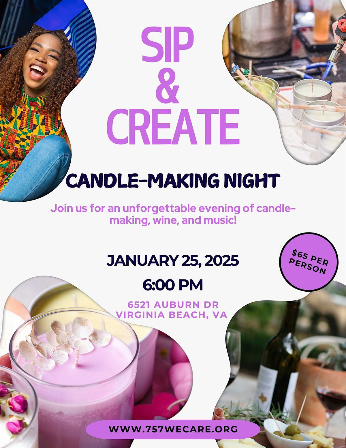 Sip & Create: Candle-Making Night Fundraiser!