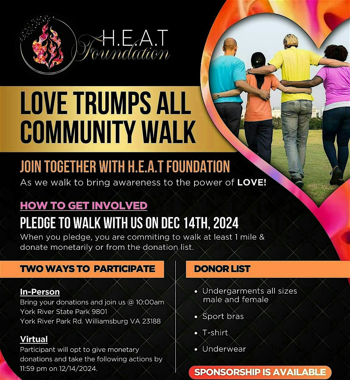 H.E.A.T Foundation Trumps All Community Walk