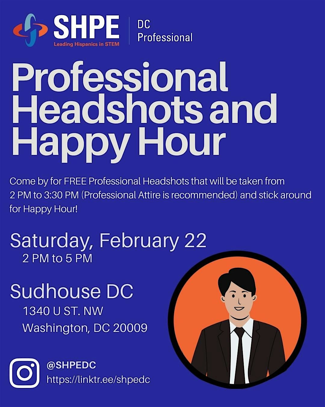 SHPE DC Professional Headshots and Happy Hour