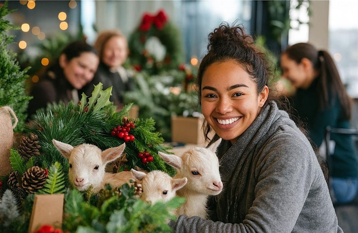 Christmas Wreath Making with Goats \u2728