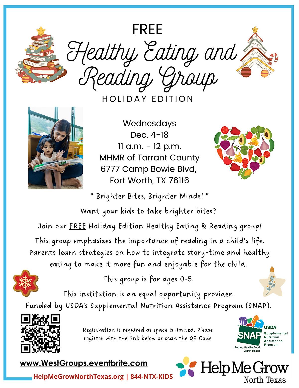 Face to Face Healthy Eating and Reading Holiday Edition - West Center