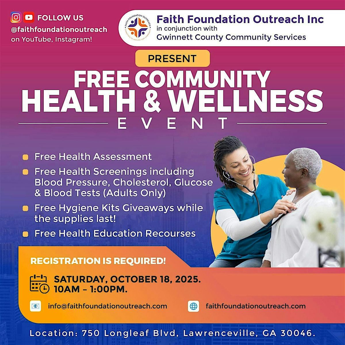 FREE COMMUNITY HEALTH & WELLNESS EVENT