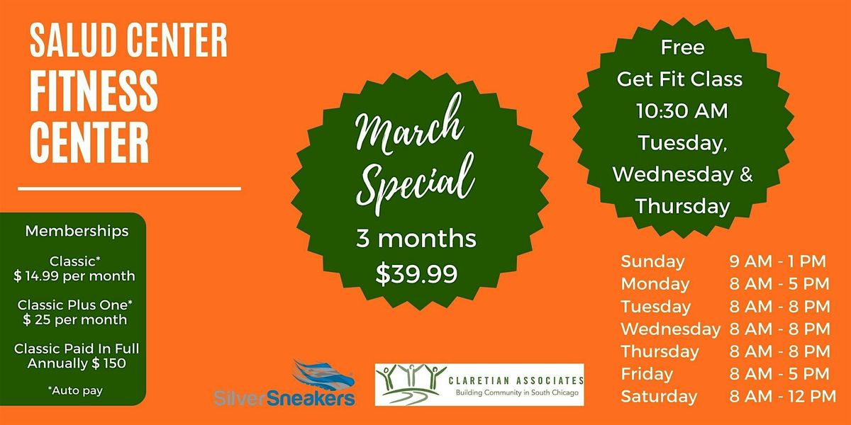 SALUD FITNESS CENTER MARCH SPECIAL