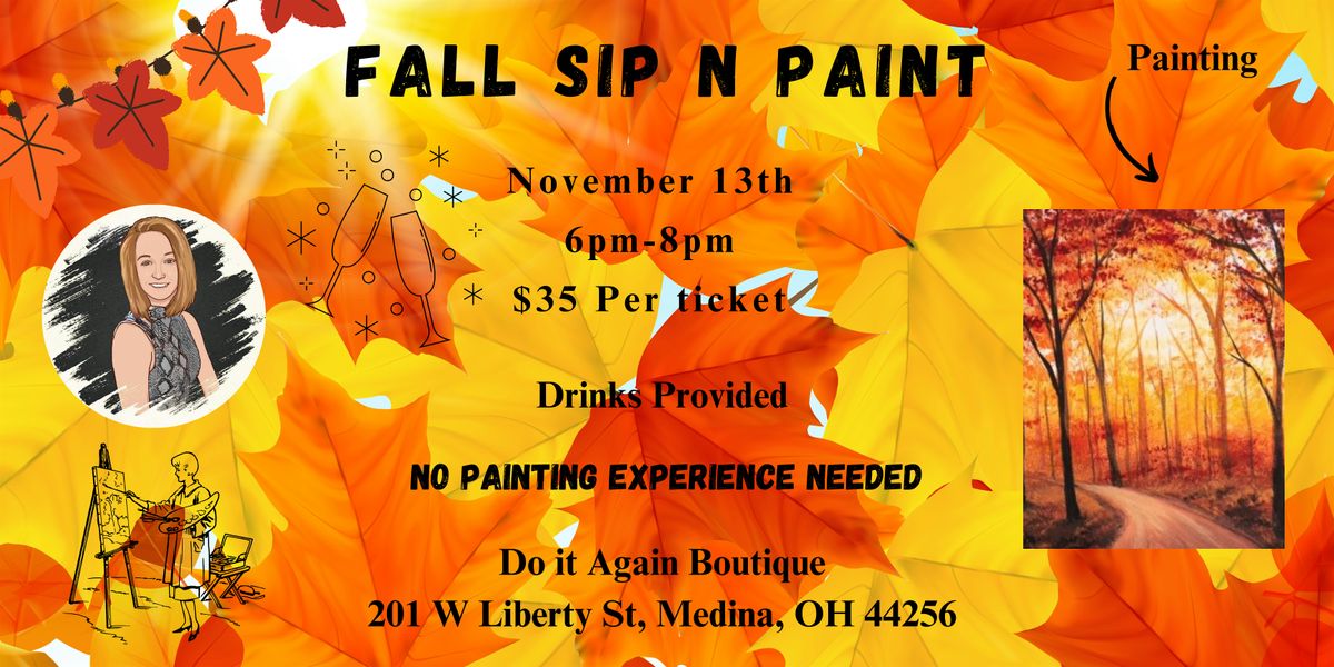 Fall Sip N Paint At A Boutique