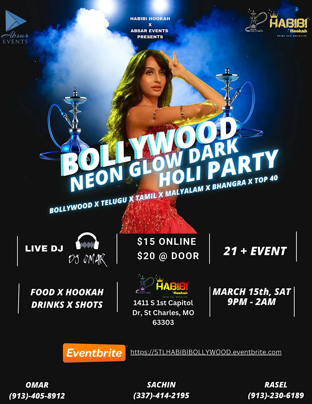 BOLLYWOOD NEON GLOW DARK HOLI PARTY