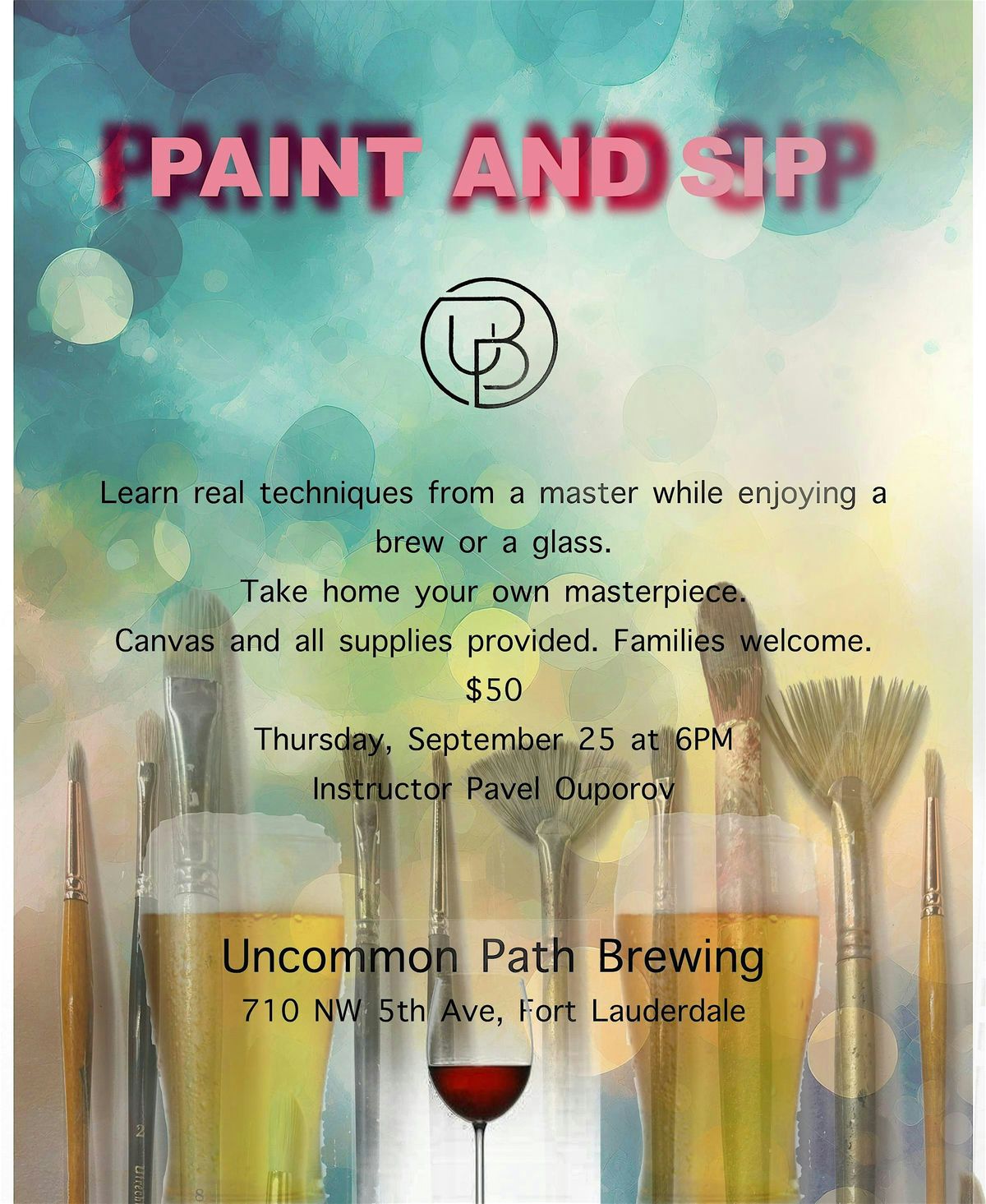 paint and sip at uncommon path brewing