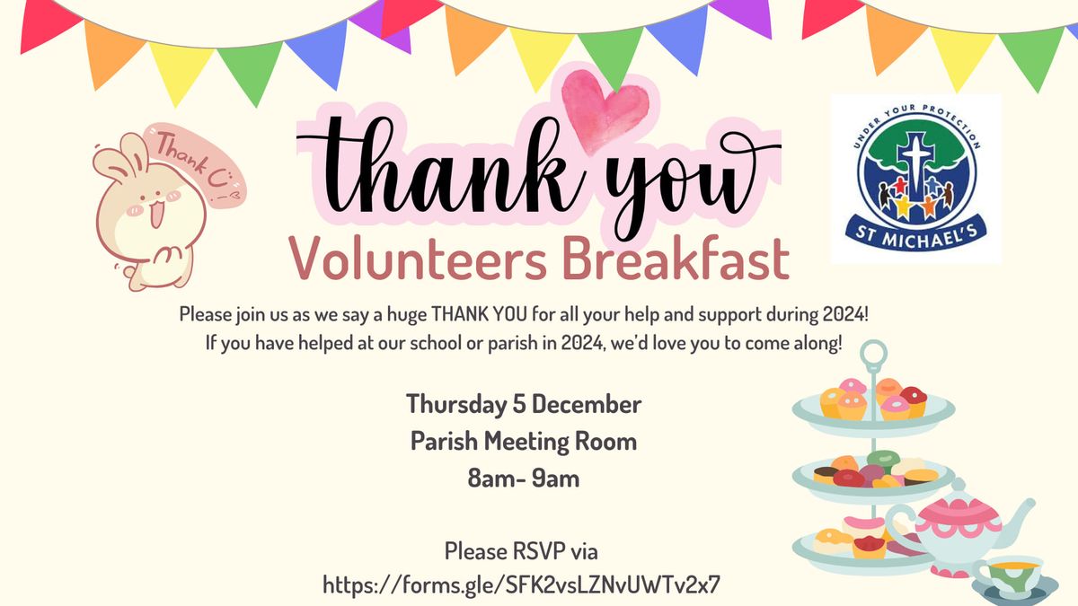 Thank You Breakfast for our Volunteers