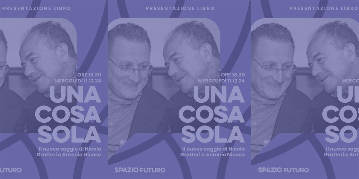 Nicola Gratteri e Antonio Nicaso presentano "Una cosa sola".