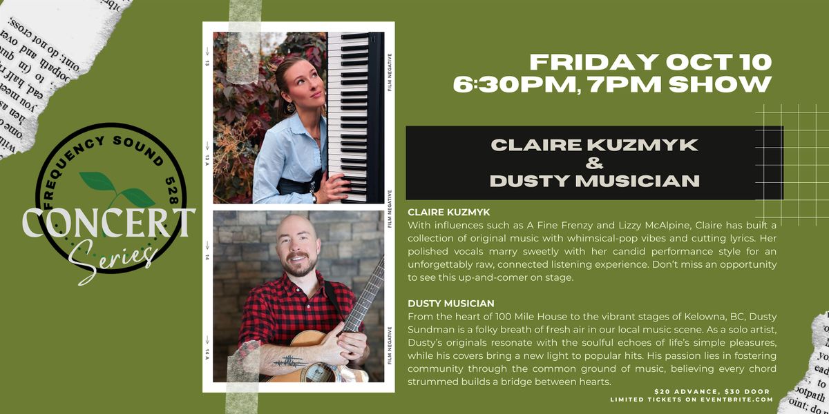 Concert Series:  Claire Kuzmyk & Dusty Musician