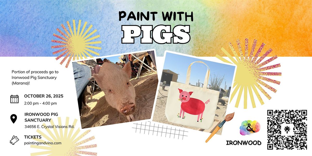 Paint with Pigs Fundraiser \u2013 Paint a Piggie Tote!