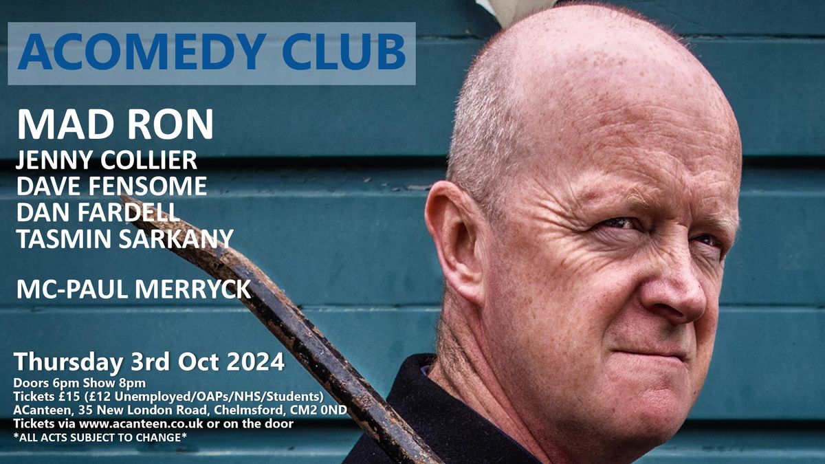 AComedy Club Thursday 3rd October 2024