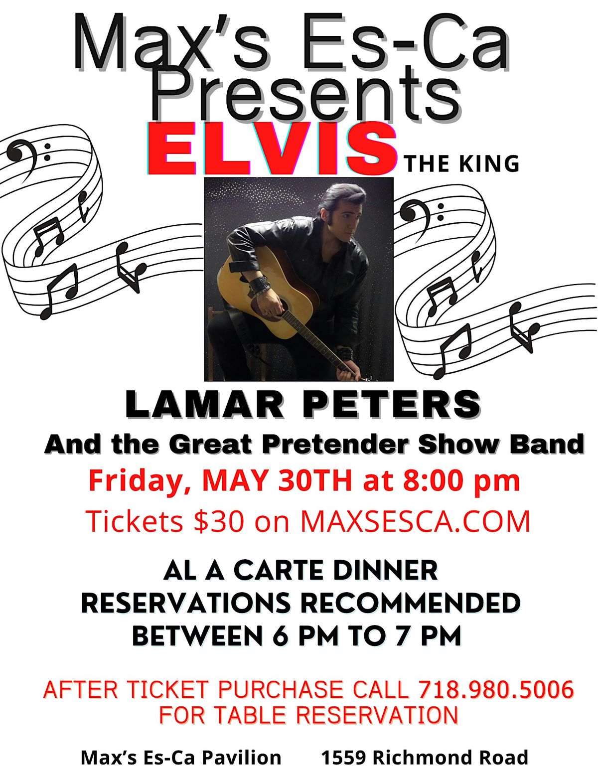 Elvis the King- Lamar Peters & The Great Pretender Show Band