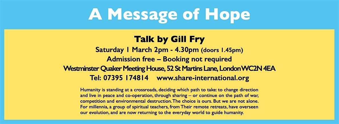 Message of Hope - a talk and meditation