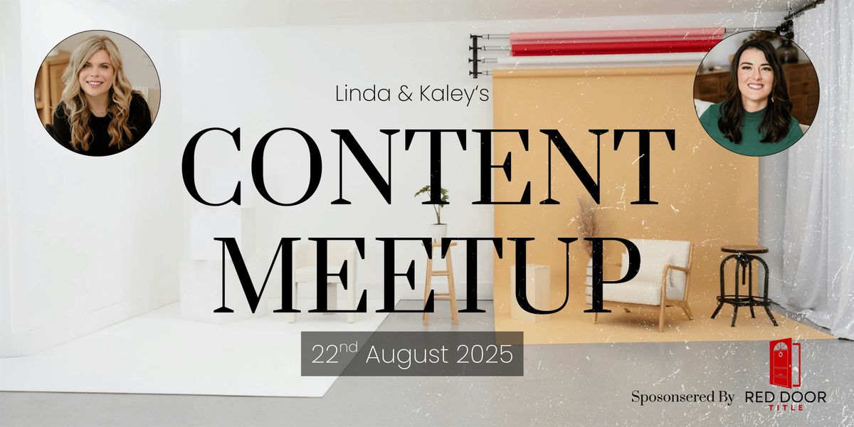 Content Creation Meetup for Entrepreneurs