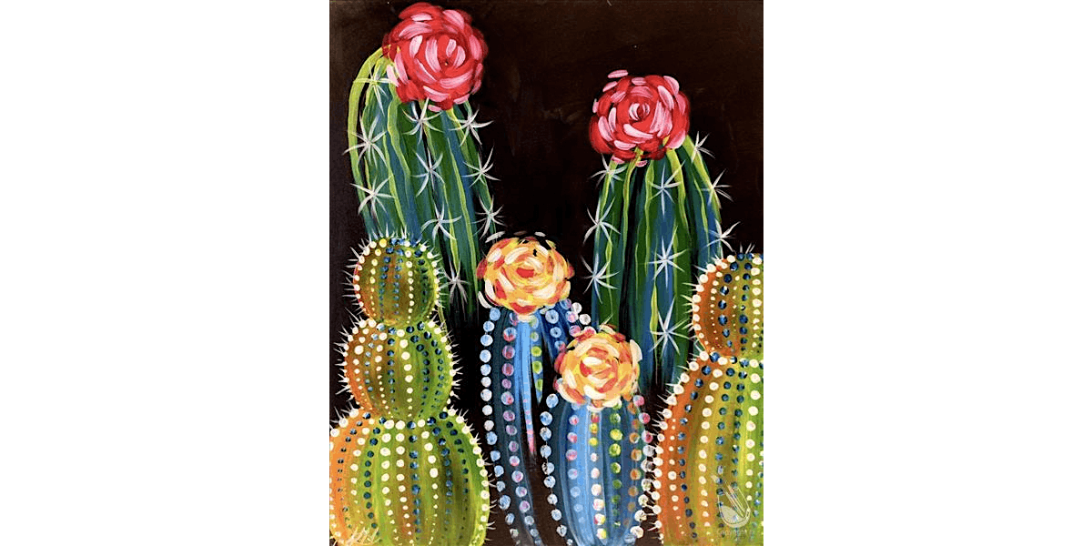 Prickly Plants in Bloom - Paint and Sip in New Braunfels | Classpop!\u2122