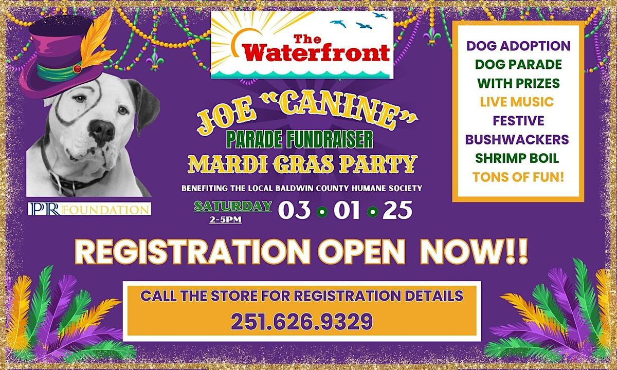 Joe Canine Parade Fundraiser & Mardi Gras Party!