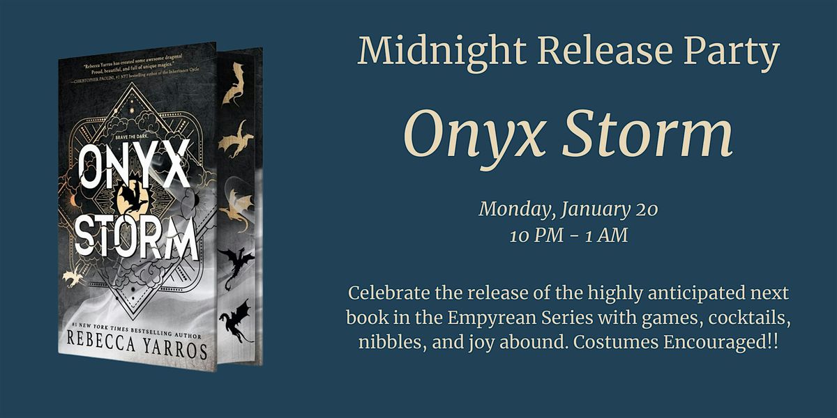 Onyx Storm Midnight Release Party